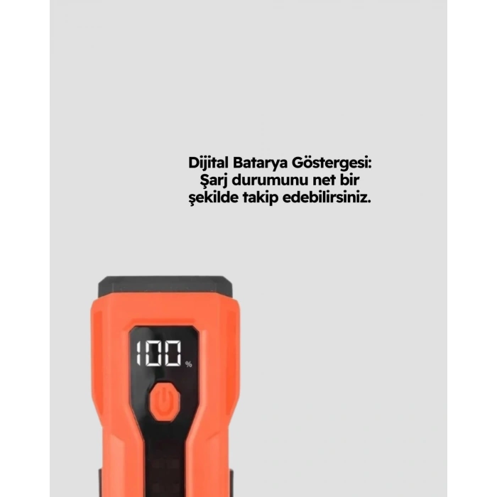 Powerbank Özellikli Bisiklet Işığı Dijital Göstergeli Led