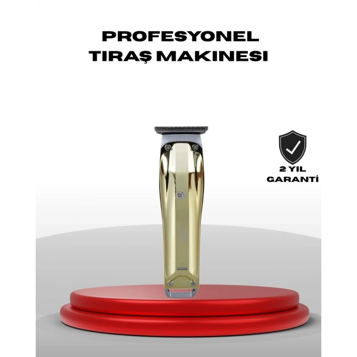 Profesyonel Saç ve Sakal Kesme Tıraş Makinesi USB Şarjlı Güçlü Motorlu