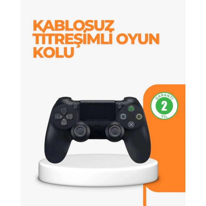 PS4 Uyumlu Kablosuz Oyun Kolu – Titreşimli Şarjlı ve Ergonomik