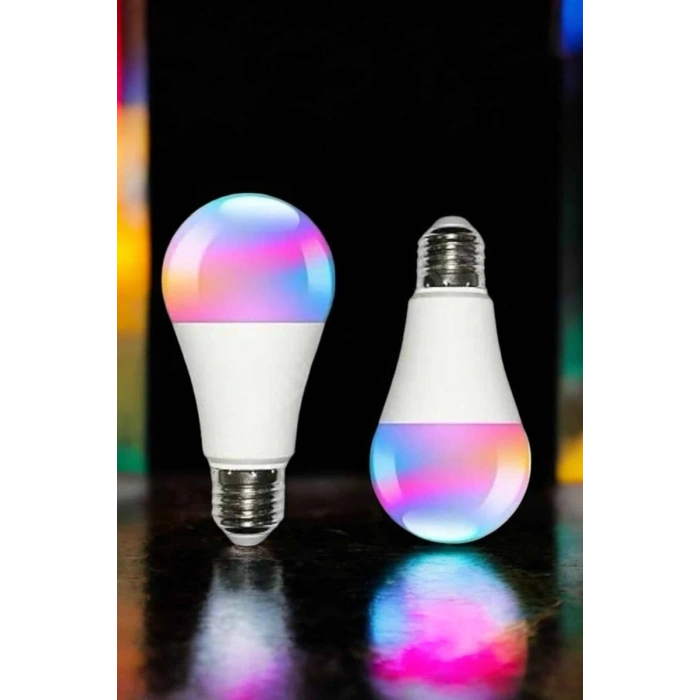 Renk Değiştirebilen RGB Işıklı Led Ampul A+Enerji 15 Watt Led Işık