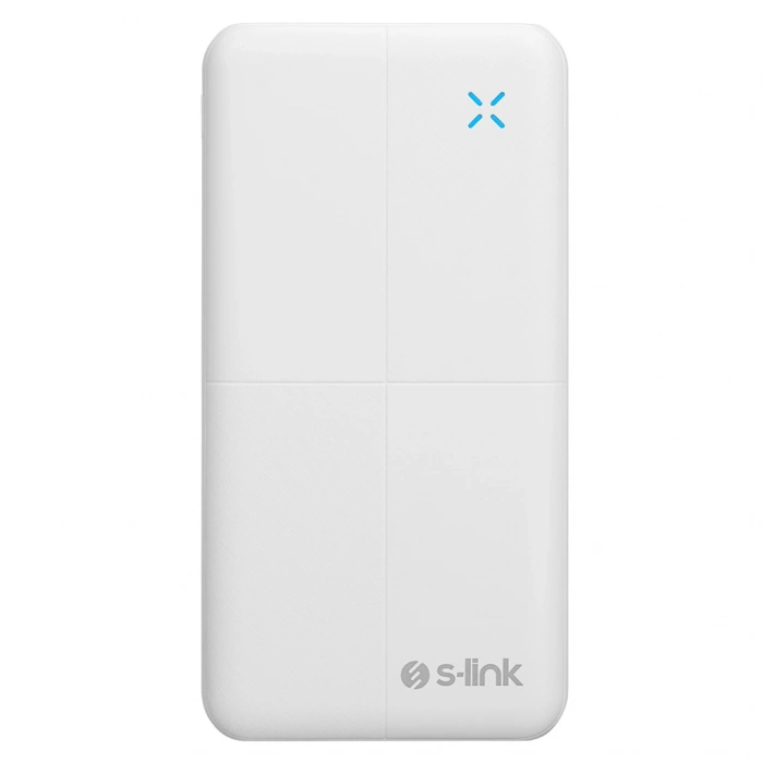 S-LINK IP-G12N Beyaz 10.000mAh 2xUSB 1xMicro USB 1xType-C 4 LED Göstergeli PowerBank(1923)