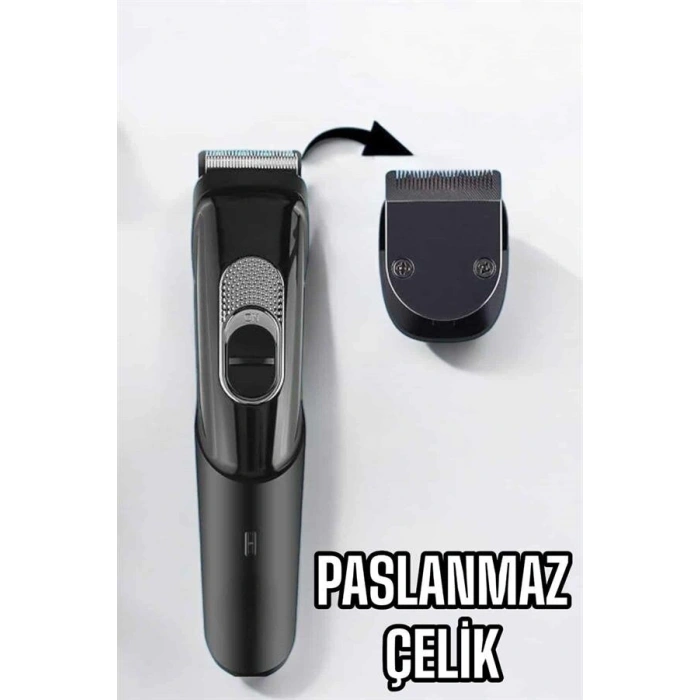Saç Sakal Vücut Şarjlı Kablosuz Tıraş Makinesi Profesyonel Paslanmaz Çelik