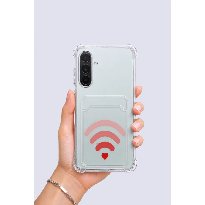Samsung Galaxy A36 Kartlıklı Aşk Sinyali Desenli Kılıf
