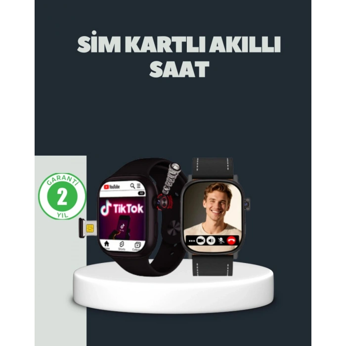 SIM Kartlı GPS Destekli Akıllı Saat Sesli Görüşmeli