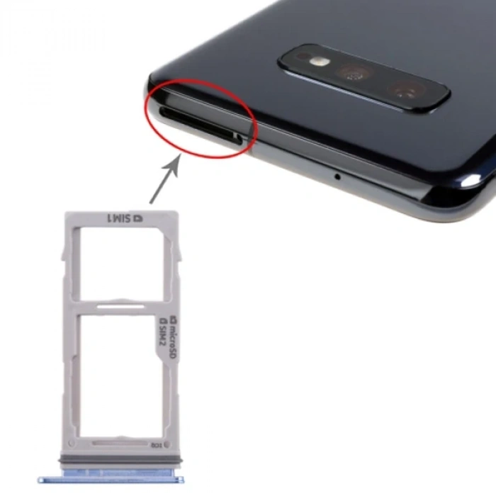 SM Galaxy S10+/S10/S10e Sim Kart Kapağı Tutucu Sim Yuvası (2SİM)-(5775)