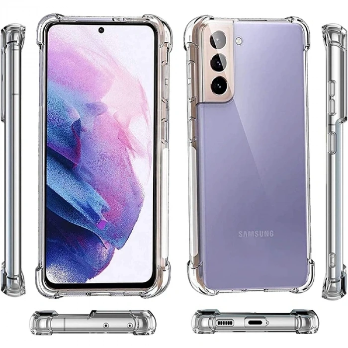 SM Galaxy S21 - S30 Anti-Drop Shockproof Darbe Emici Silikon Kılıf-(5775)