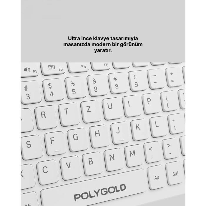 Tam Boy Kablosuz Klavye Mouse Seti - Gelişmiş Bağlantı ve Sessiz Performans