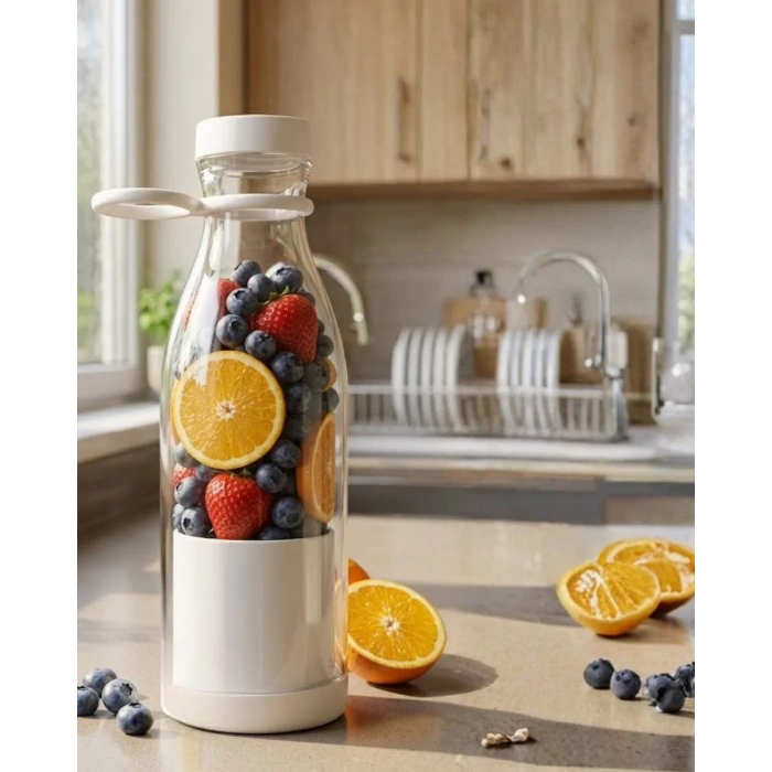 Taşınabilir Blender 380 ml USB Şarjlı Meyve ve Smoothie Hazırlayıcı