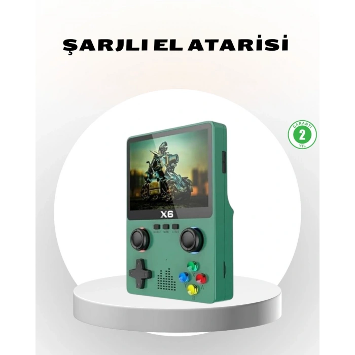 Taşınabilir Oyun Konsolu 3.5 İnç IPS Ekran Yaylı Çift LR Tuşlu