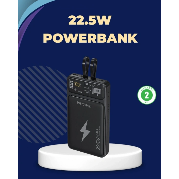 Taşınabilir Powerbank 22.5W Hızlı Şarj Destekli