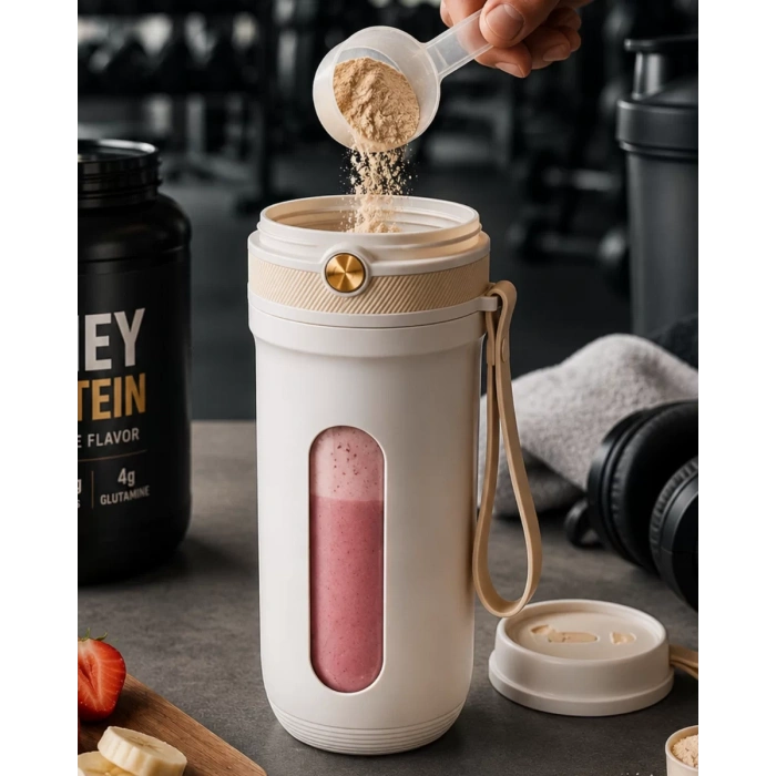 Taşınabilir Şarjlı Blender Smoothie ve Buz Kırıcı Özellikli 350 ML