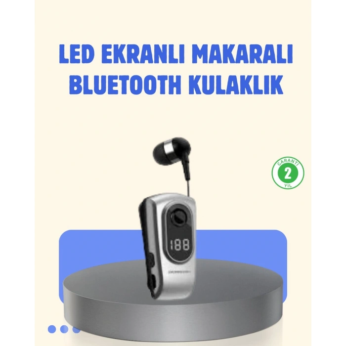 Titreşimli Bluetooth Kulaklık – Uzun Pil Ömrü Dijital Ekranlı Kablosuz Tasarım