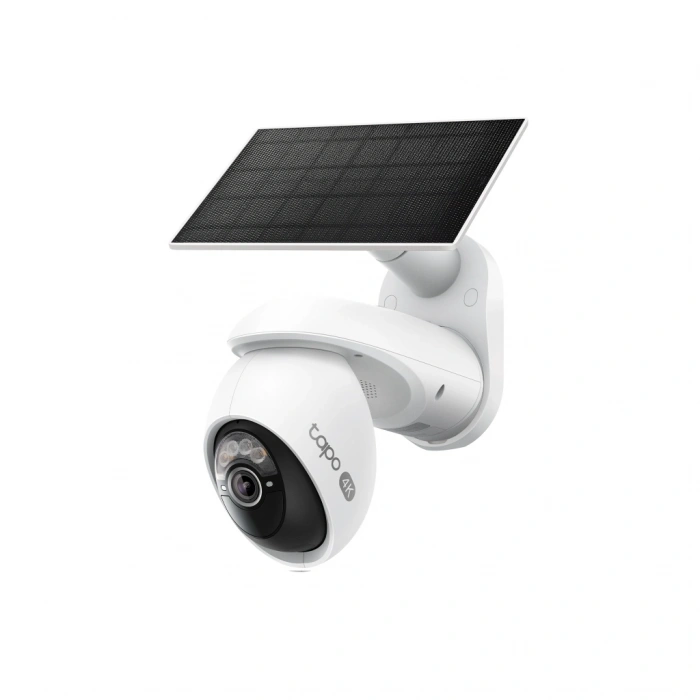 TP-LINK Tapo TC92 KIT (C660 KIT) 4K 80Mpix Dış Mekan IP65 WiFi 12Mt. Renkli Gece Görüşü İki Yönlü Ses Yapay Zeka Destekli Güneş Enerjili Güvenlik Kamerası Kiti(1923)