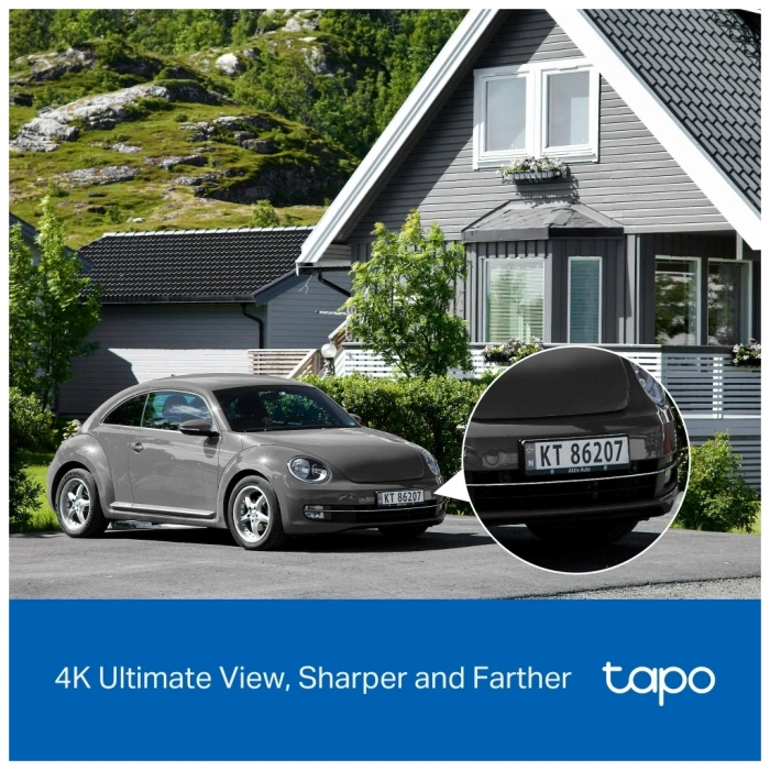 TP-LINK Tapo TC92 KIT (C660 KIT) 4K 80Mpix Dış Mekan IP65 WiFi 12Mt. Renkli Gece Görüşü İki Yönlü Ses Yapay Zeka Destekli Güneş Enerjili Güvenlik Kamerası Kiti(1923)