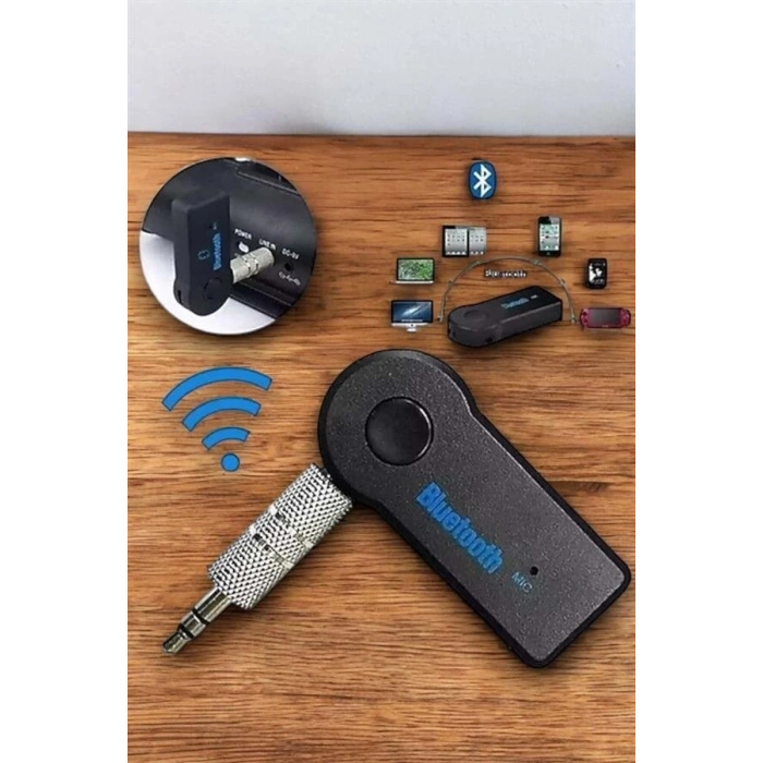 Tüm Araçlara Uyumlu Aux Car Bluetooth Kablosuz Araç Bağlantı Kiti