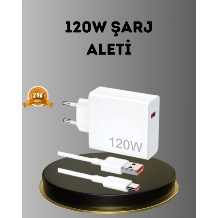 Turbo 120W Hızlı Şarj Cihazı – Kısa Devre ve Akım Koruma Özellikli