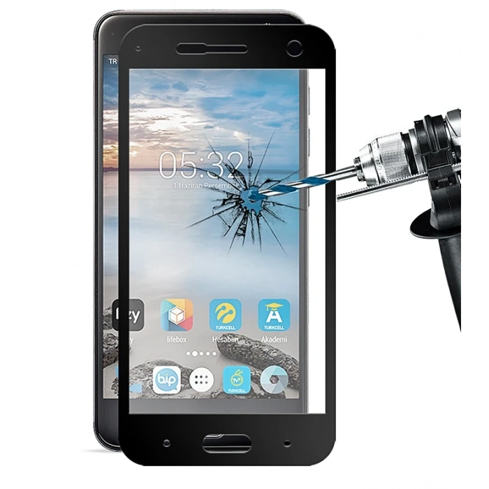 Turkcell T80 3d Full Kaplama Kırılmaz Cam Ekran Koruyucu-(5775)