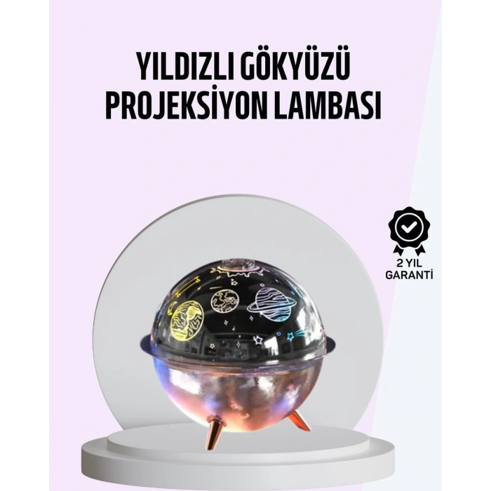 USB Şarjlı Uzay Temalı Işık Projektörü Hava Nemlendirici
