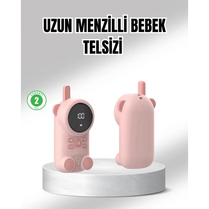 Uzun Menzilli Bebek Telsizi 1-3 Km Çekim 22 Kanal LCD Ekran VOX Şarjlı