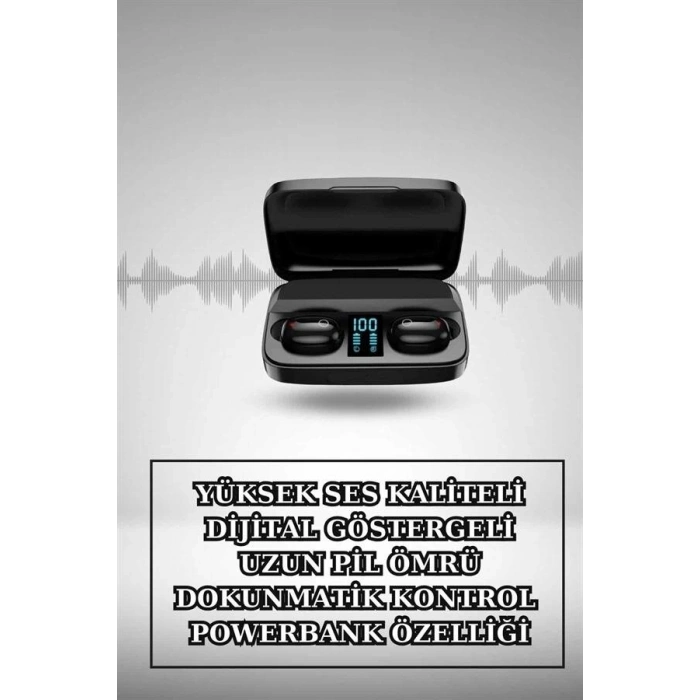 Wireless Şarjlı Pembe Akıllı Saat ve Kablosuz Bluetooth Kulaklık Dokunmatik Kontrol