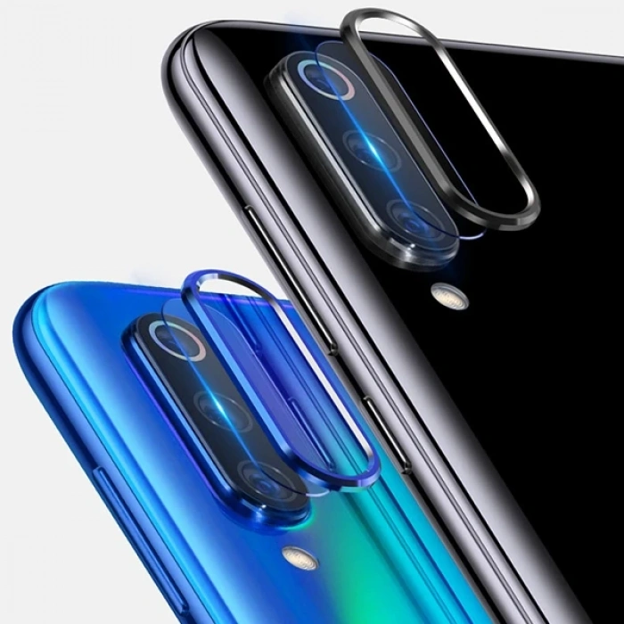 Xiaomi Mi CC9/CC9E/ Mi A3 Kamera Koruma Metal Lens+ Kırılmaz Cam Set-(5775)