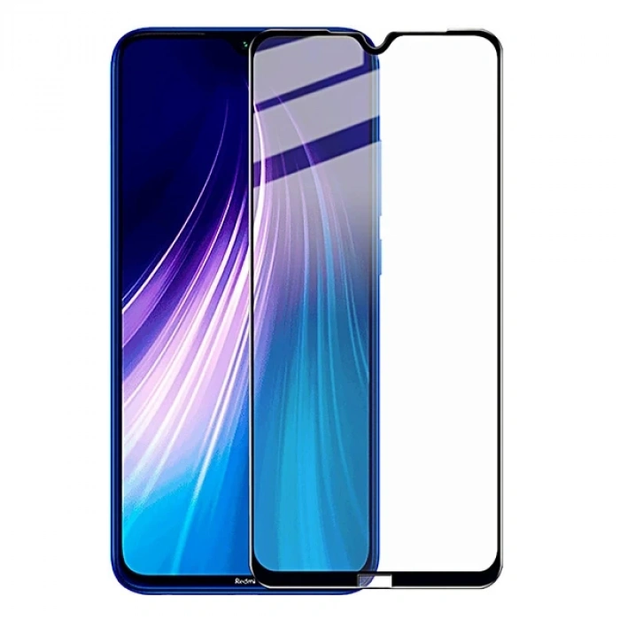 Xiaomi Redmi Note 8 3D Full Glue Tempered  Cam Ekran Koruyucu-(5775)