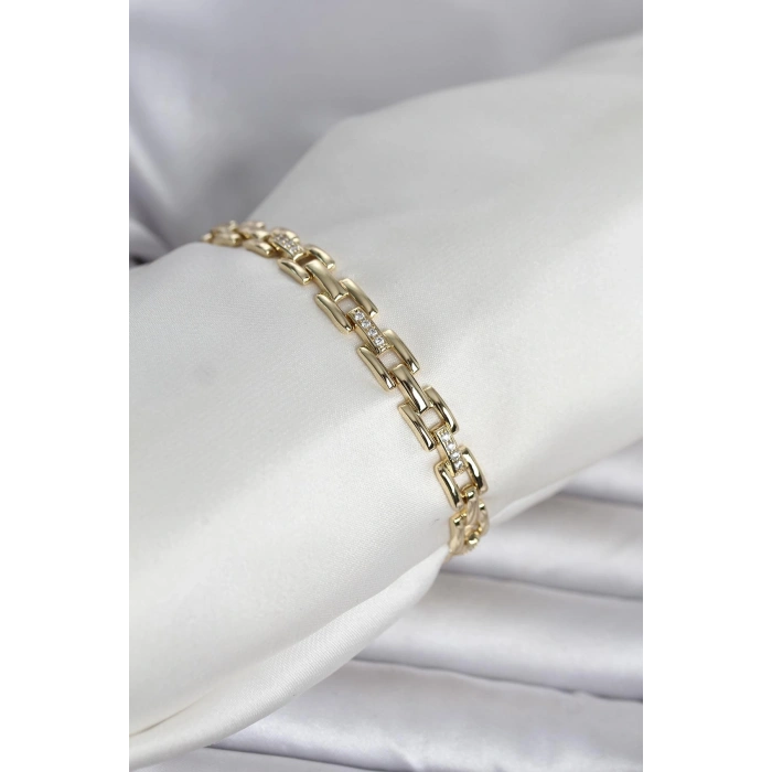 Xuping Zincir Model Gold Renk Kadın Bileklik 5886