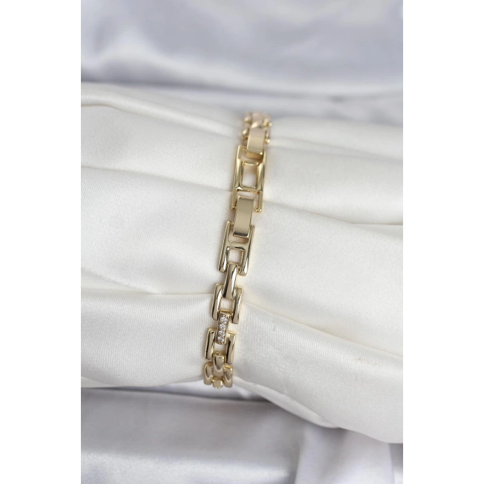 Xuping Zincir Model Gold Renk Kadın Bileklik 5886