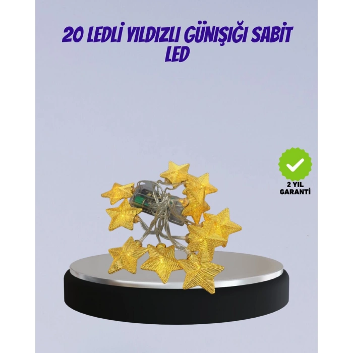 Yıldız Figürlü Led Şerit Işık 5m İç Mekan Dekor Aydınlatma