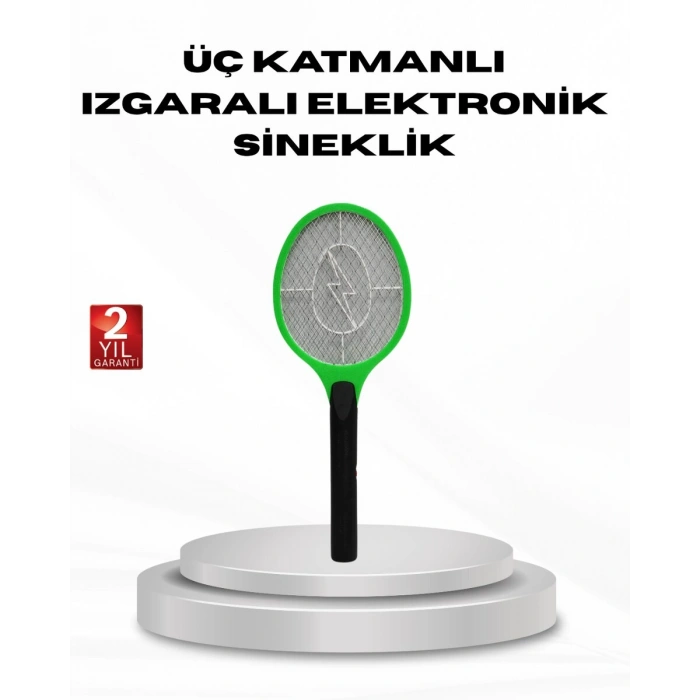 Yüksek Gerilimli Elektronik Sinek Raket – Sessiz Kimyasız ve Güvenli Kullanım