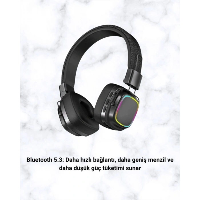 Yüksek Ses Kaliteli Kablosuz Kulak Üstü Kulaklık – BT 5.3