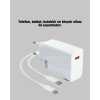 120W Güçlü Hızlı Şarj Adaptörü ve Type-C Kablo Seti – Güvenli Şarj Teknolojisi
