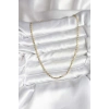 14K Gold Renk Kaplama Ezme Zincir Model CM Kadın Kolye 5886