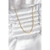 14K Gold Renk Kaplama Topçuk Zincirli Model CM Kadın Kolye 5886