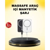 15W Kablosuz Şarj Destekli MagSafe Araç Tutucu Havalandırma Klipsli