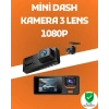 3 Kanallı Araç DVR – Ön + İç + Arka Kamera ile Tam Kapsama Yüksek Güvenlik