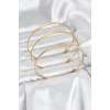 316L Çelik Gold Renk Simli Model Ajda 65 mm Kadın Bileklik 5886