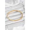 316L Çelik Gold Renk Zirkon Taşlı 65 mm İnce Kadın Kelepçe Bileklik 5886