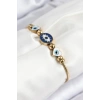 316L Çelik Göz Charm Model Gold Renk Kadın Bileklik 5886