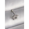 316L Çelik Gümüş Renk Zirkon Taşlı Yıldız Model Tragus Piercing 5886