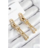 316L Çelik Sallantılı Tifany Model Gold Renk Kadın Küpe 5886