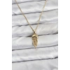 316L Çelik Zincir Gold Renk Deniz Anası Model Zirkon Taşlı Kadın Kolye 5886