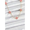 316L Çelik Zincir Gold Renk Pembe Baby Boy Yonca Kadın Kolye 5886