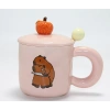 3D Capybara Desenli Porselen Kupa Bardak