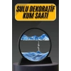 3D Led Işıklı Kum Saati Gece Lambası Hareketli Sulu Kum Saati Dekoratif