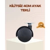 4 cm Kilitsiz Mobilya Ayağı Tekli Kolay Dönen Masa ve Sehpa Ayağı