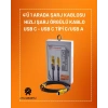4ü 1 Arada USB Hızlı Şarj ve Veri Kablosu – 65W Güç Çoklu Bağlantı 1.2m