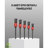 5 Parça Detay Temizlik Fırçası Seti Jant Motor Havalandırma İç Dış Temizlik
