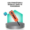 5000 mAh Bataryalı Bisiklet Farı COB Çakar Çok Fonksiyonlu