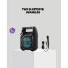 6.5 İnç Bluetooth Hoparlör Mikrofonlu Taşınabilir Karaoke ve Parti Sistemi